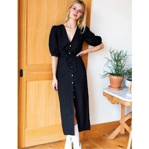 Emerson Fry Classic Black Midi Dress